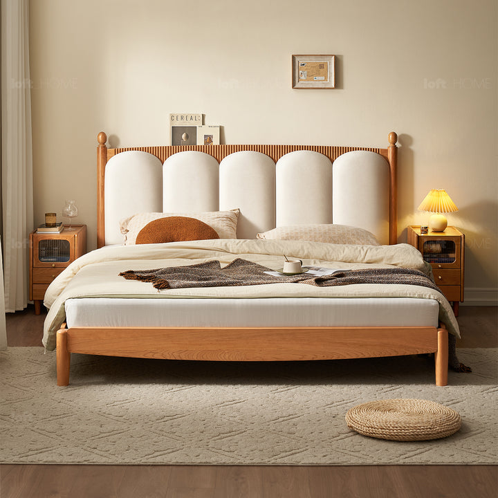Japandi Wood Bed Frame CHERRY RADIANT Detail 7