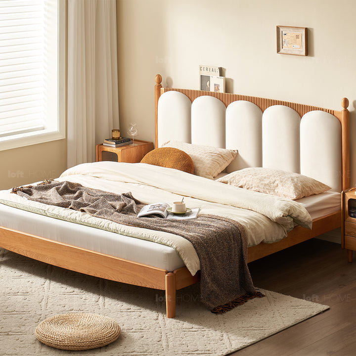 Japandi Wood Bed Frame CHERRY RADIANT Detail 8