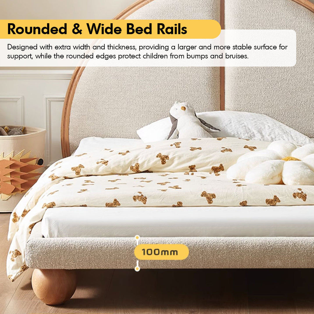 Japandi Wood Bed SUNNYDAWN Conceptual