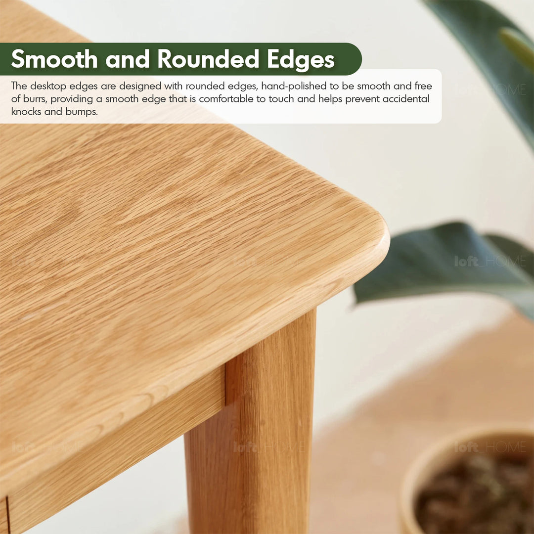 Japandi Wood Study Desk BELLE Close-up