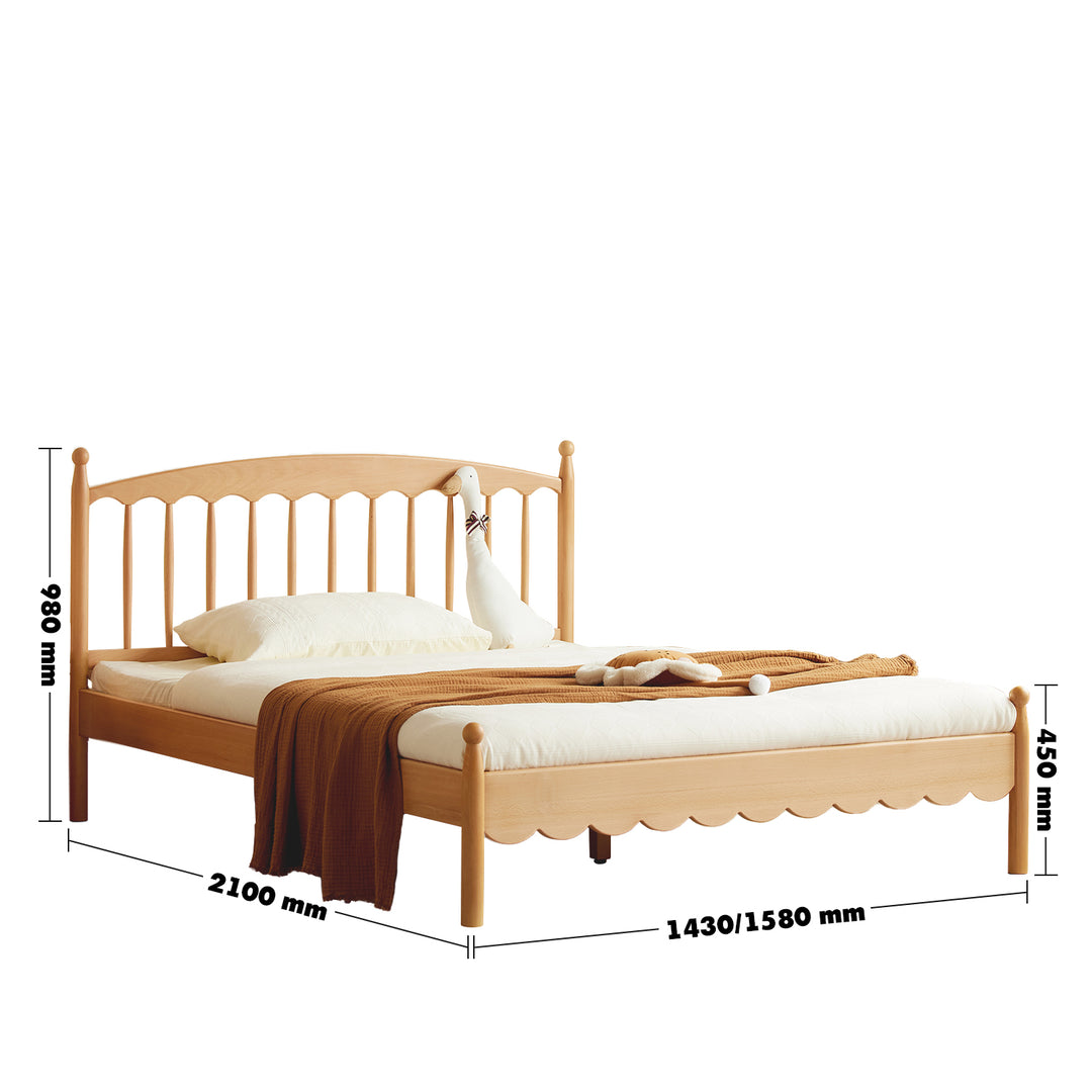 Scandinavian Wood Kids Bed WINSOR Size Chart