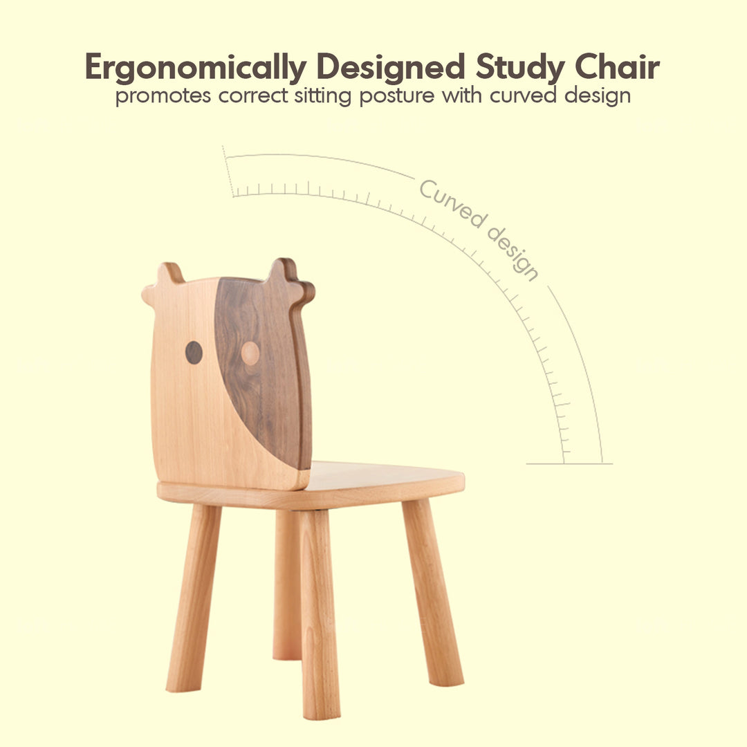 Scandinavian Wood Kids Study Chair MOMO Environmental