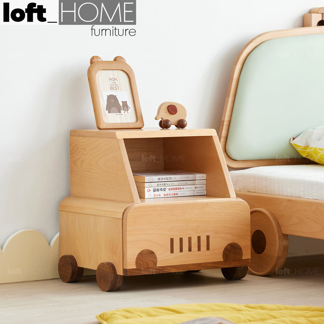 Scandinavian Wood Kids Side Table CAR Primary Product