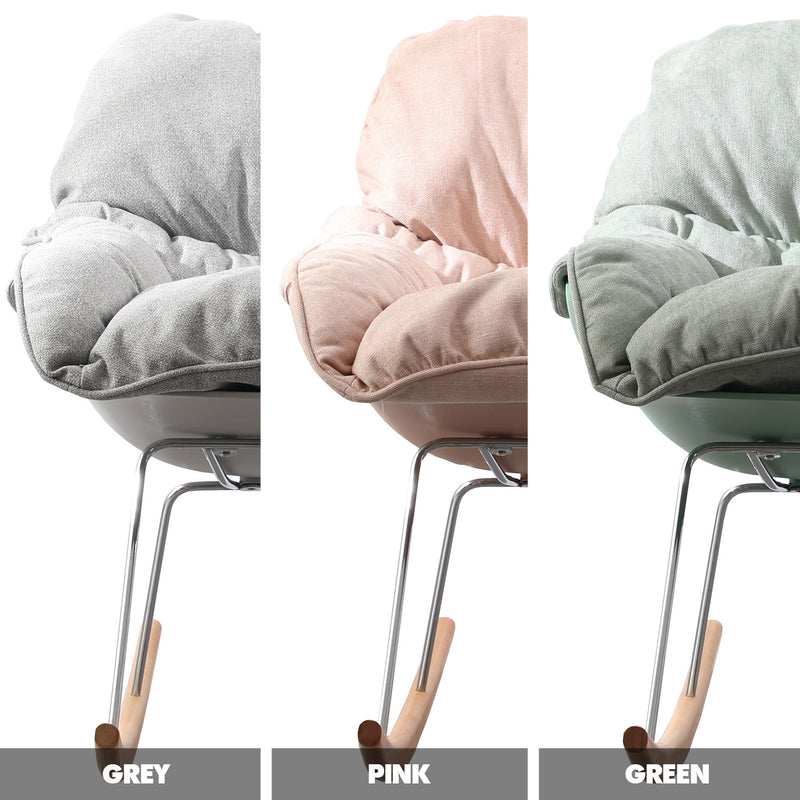 Scandinavian Fabric Rocking 1 Seater Sofa KAI Color Swatches