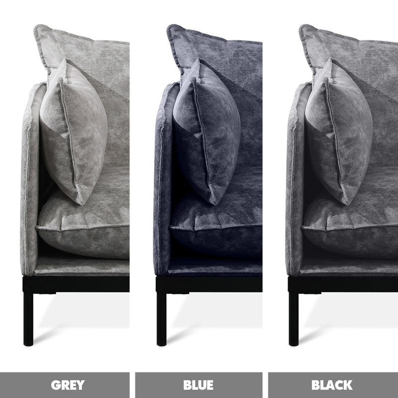 Modern Fabric 2 Seater Sofa LIAM Color Swatches