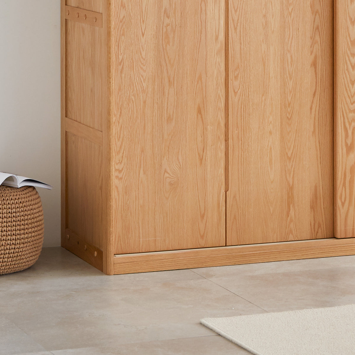 Scandinavian Wood Wardrobe BELLE SLIDE Material Details Chart