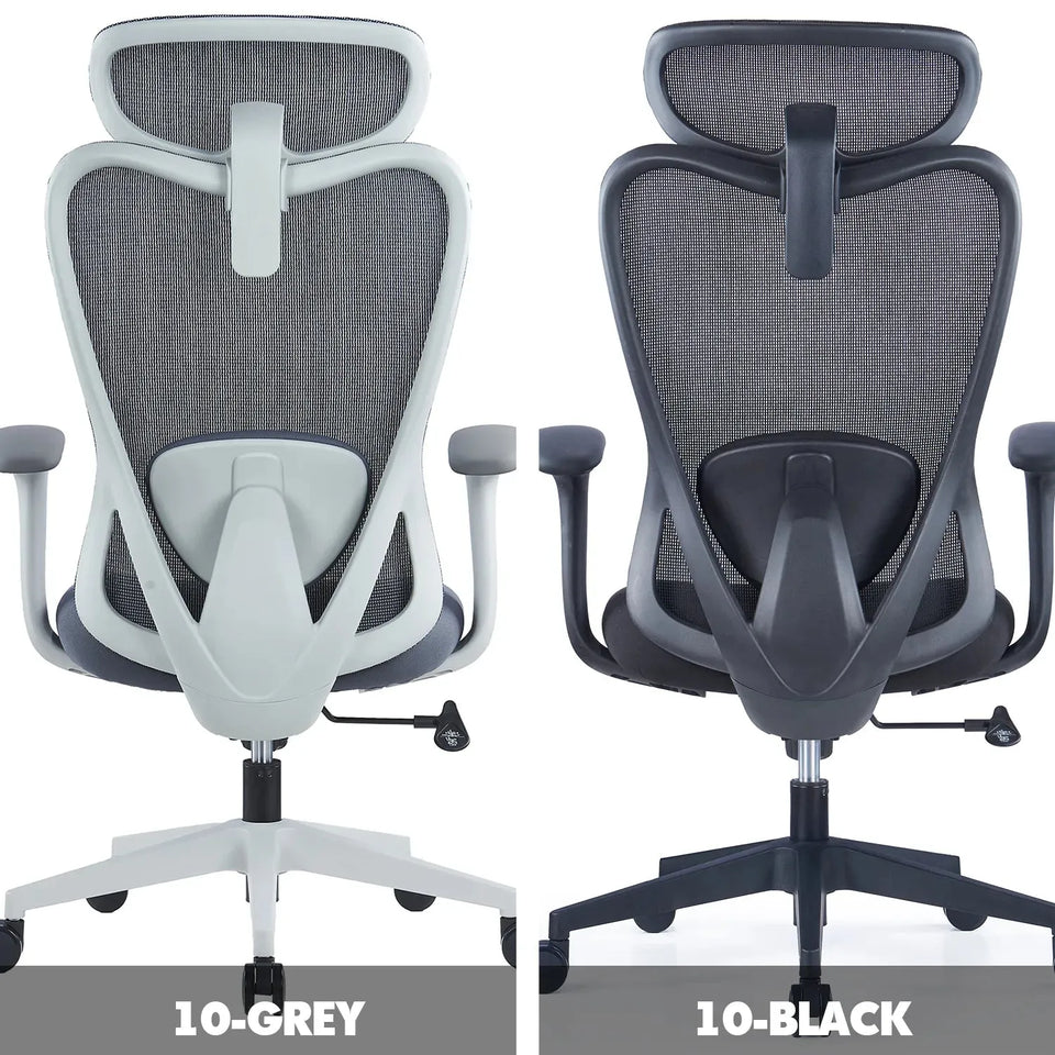 Modern mesh ergonomic office chair artique color swatches.