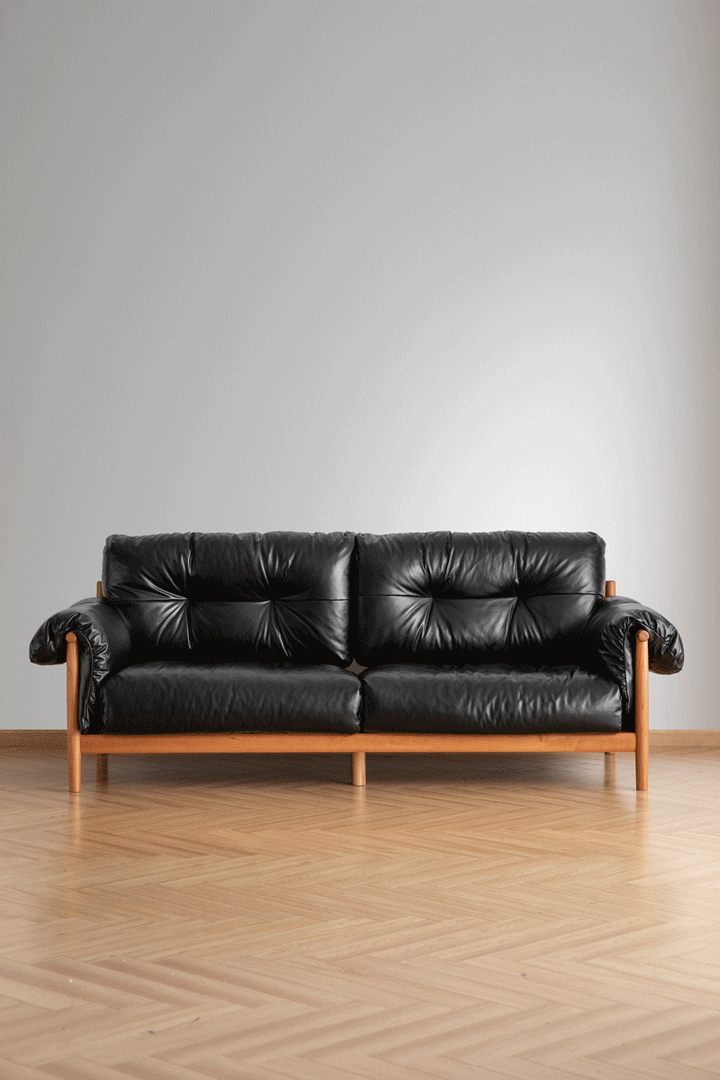 Scandinavian chenille velvet fabric cherry wood 3 seater sofa open backed color swatches.