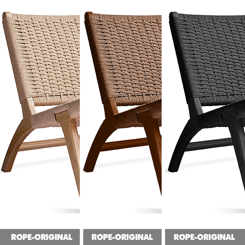Japandi Wood Woven Rope 1 Seater Sofa LONDON Color Swatches