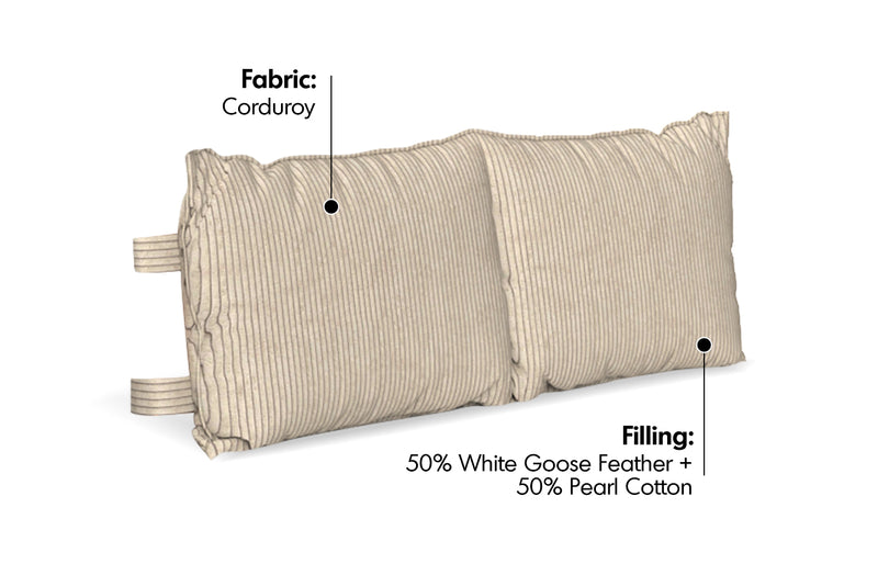 Universal Corduroy Velvet Fabric Bed Head Cushion Material Details Chart