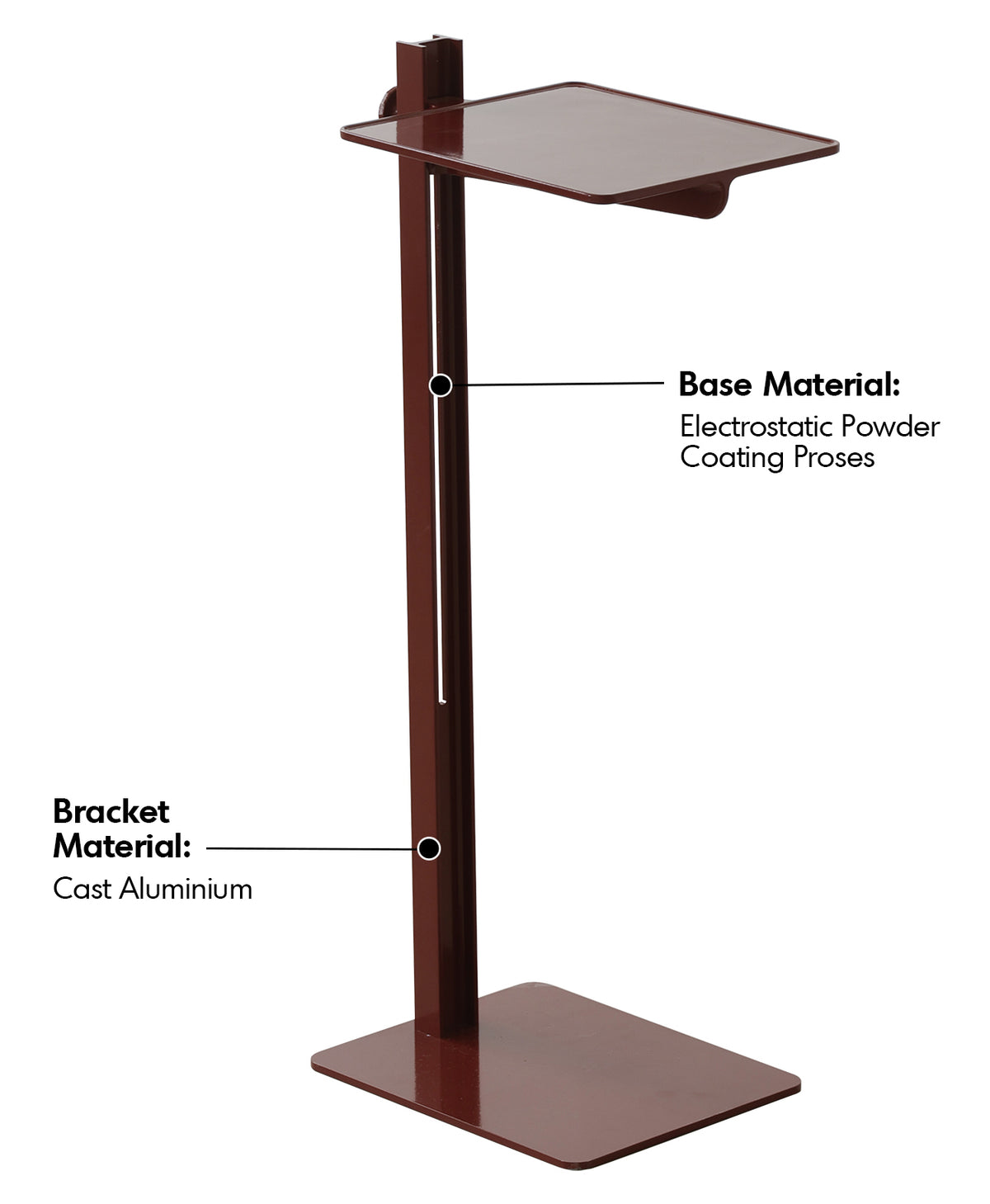 Bauhaus Steel Side Table STRING Material Details Chart