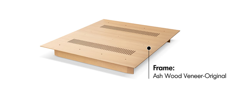 Minimalist Ash Wood Veneer Platform Floating Bed WINTER Material Details Chart