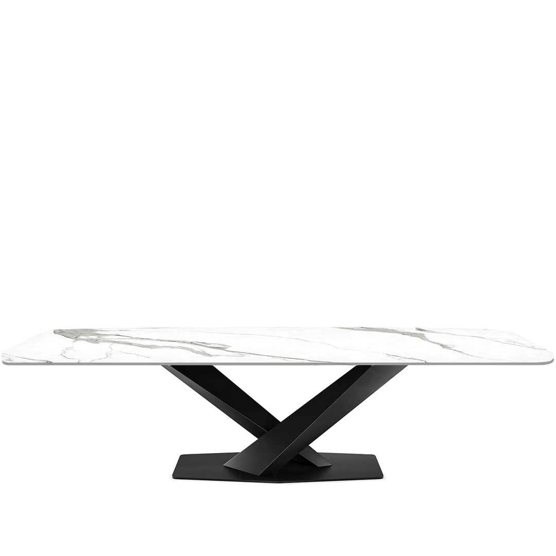 Modern sintered stone dining table stratos black pro situational feels.