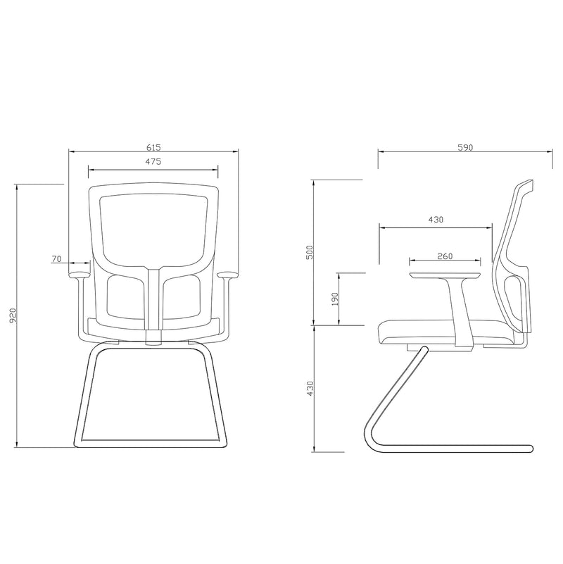 Modern mesh meeting office chair mod size charts.