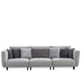 Modern Boucle Fabric Bendable Armrest 4 Seater Sofa PRISTINE