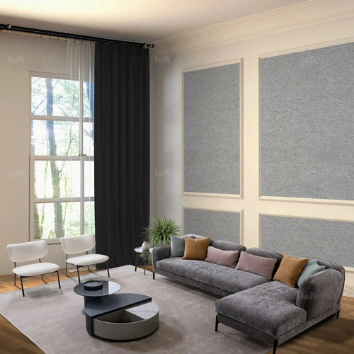 Modern Chenille Velvet Fabric L Shape Sectional Sofa STYLISH 4+L Good to Know Preview-1