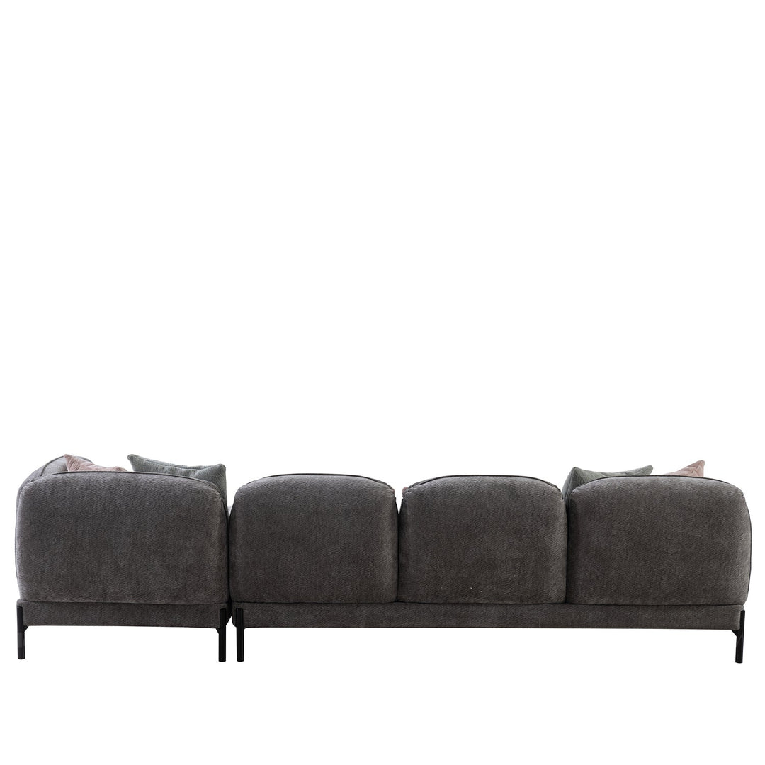 Minimalist fabric l shape sectional sofa stylish 3.5+l layered structure.