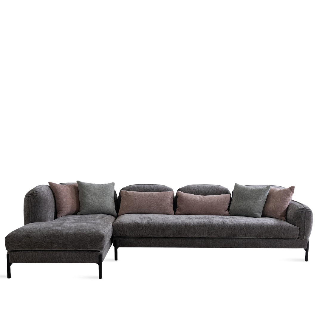 Minimalist fabric l shape sectional sofa stylish 3.5+l detail 1.
