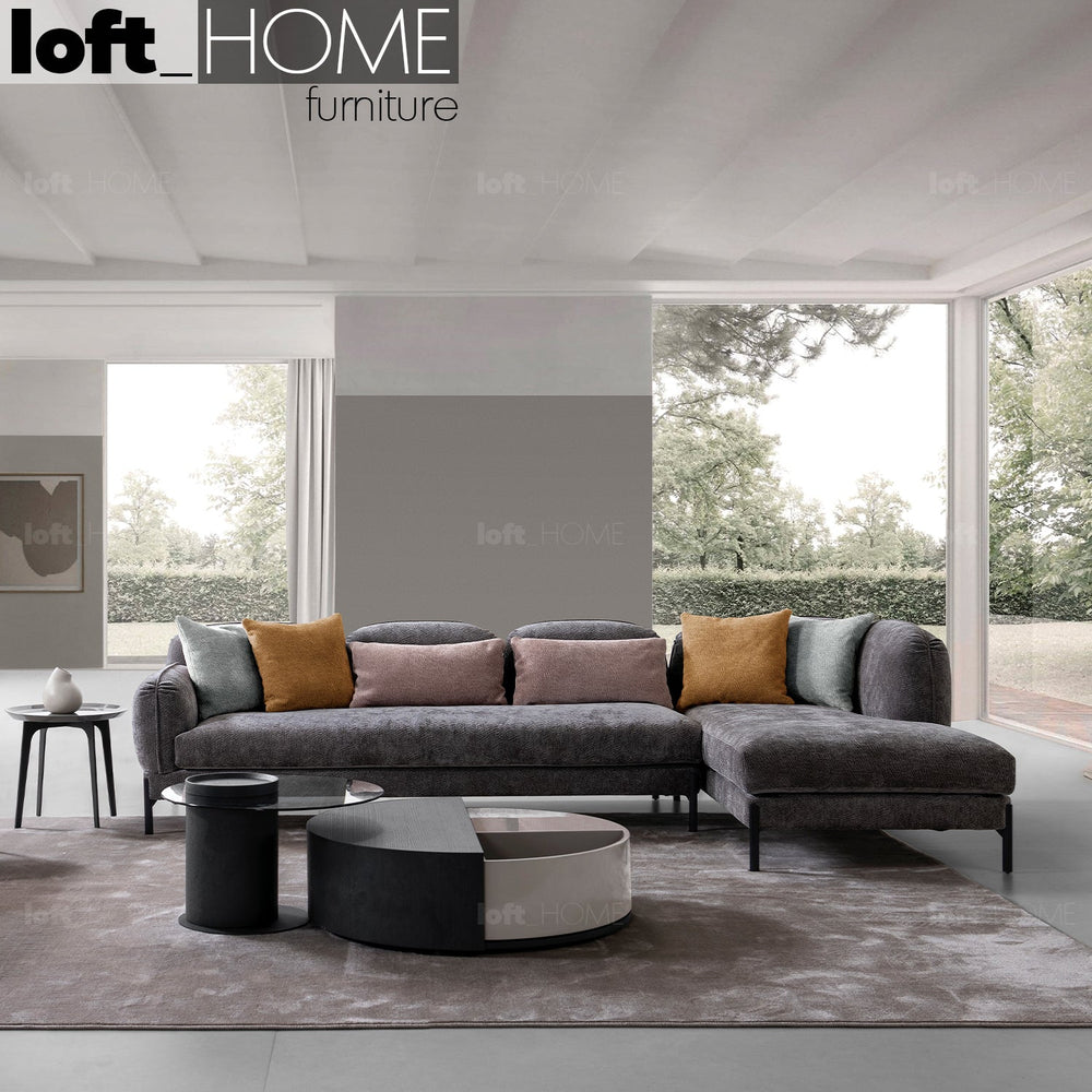 Minimalist fabric l shape sectional sofa stylish 3.5+l primary product view.