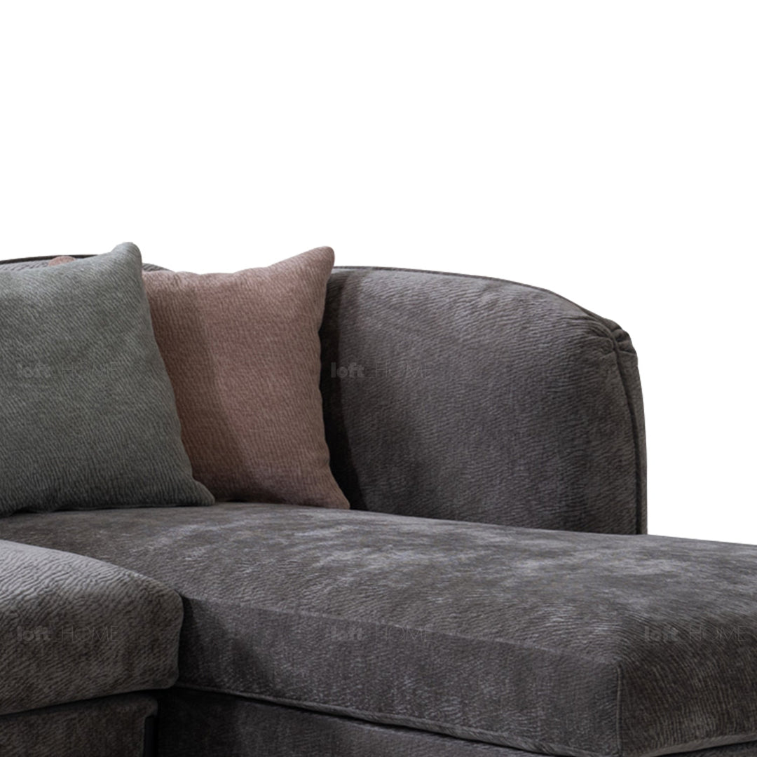 Minimalist fabric l shape sectional sofa stylish 3.5+l in close up details.