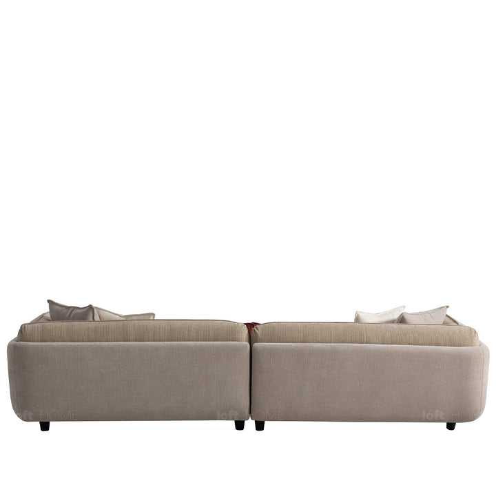 Minimalist corduroy velvet fabric 4.5 seater sofa fluff situational feels.