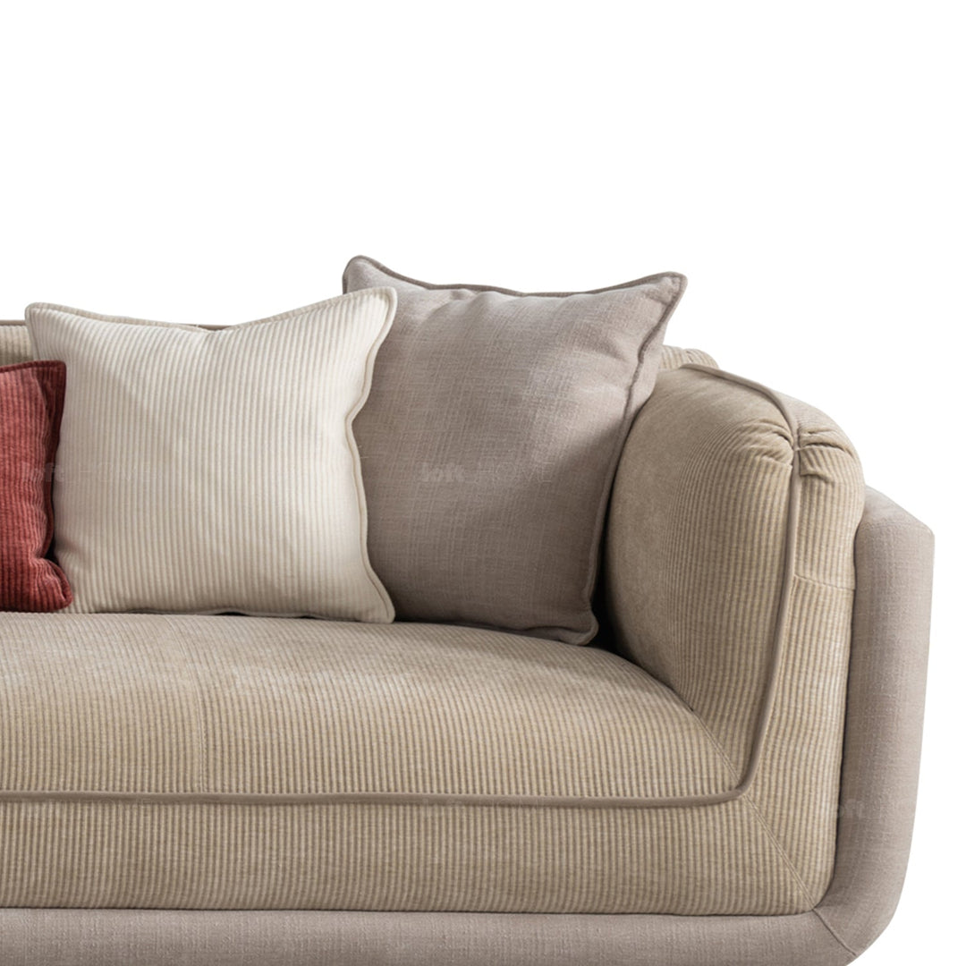 Minimalist corduroy velvet fabric 4.5 seater sofa fluff material variants.