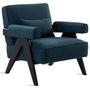 Japandi Mixed Weave Fabric 1 Seater Sofa AZUR