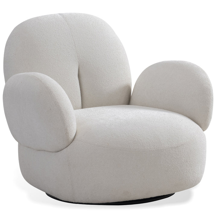 Minimalist Boucle Fabric Revolving 1 Seater Sofa BOUCLE