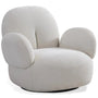 Cream Boucle Fabric Revolving 1 Seater Sofa BOUCLE