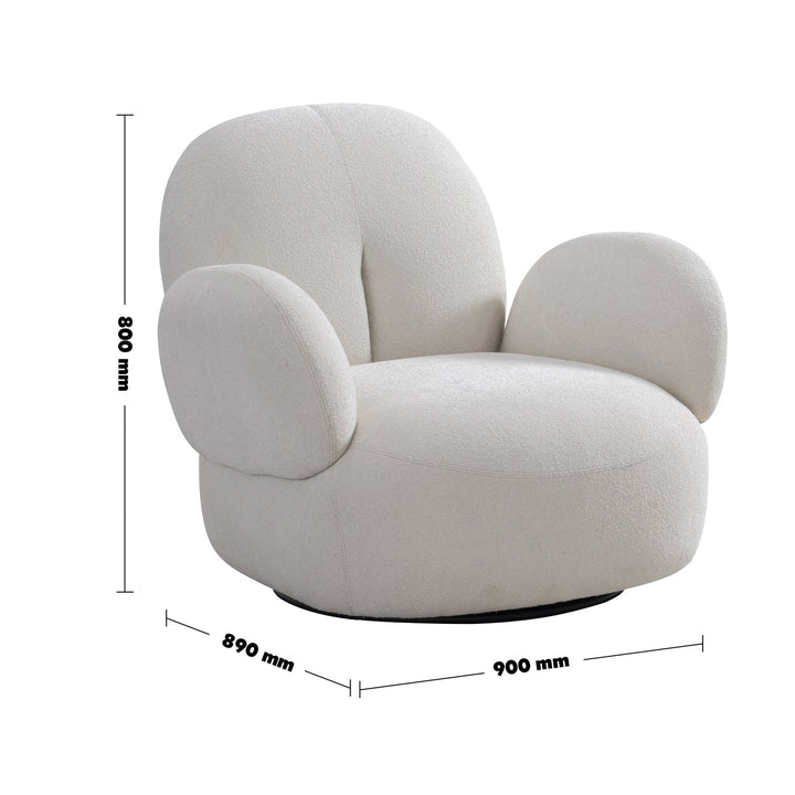 Minimalist fabric 1 seater sofa boucle size charts.
