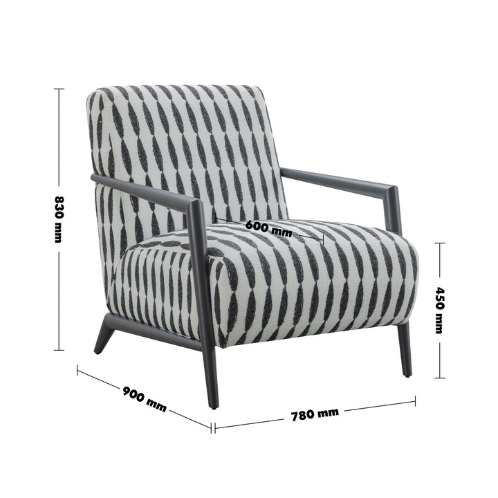 Minimalist Mixed Weave Fabric 1 Seater Sofa FELDSPAR