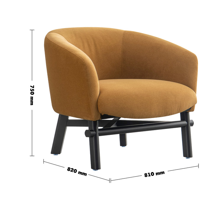 Minimalist Suede Fabric 1 Seater Sofa GINGE