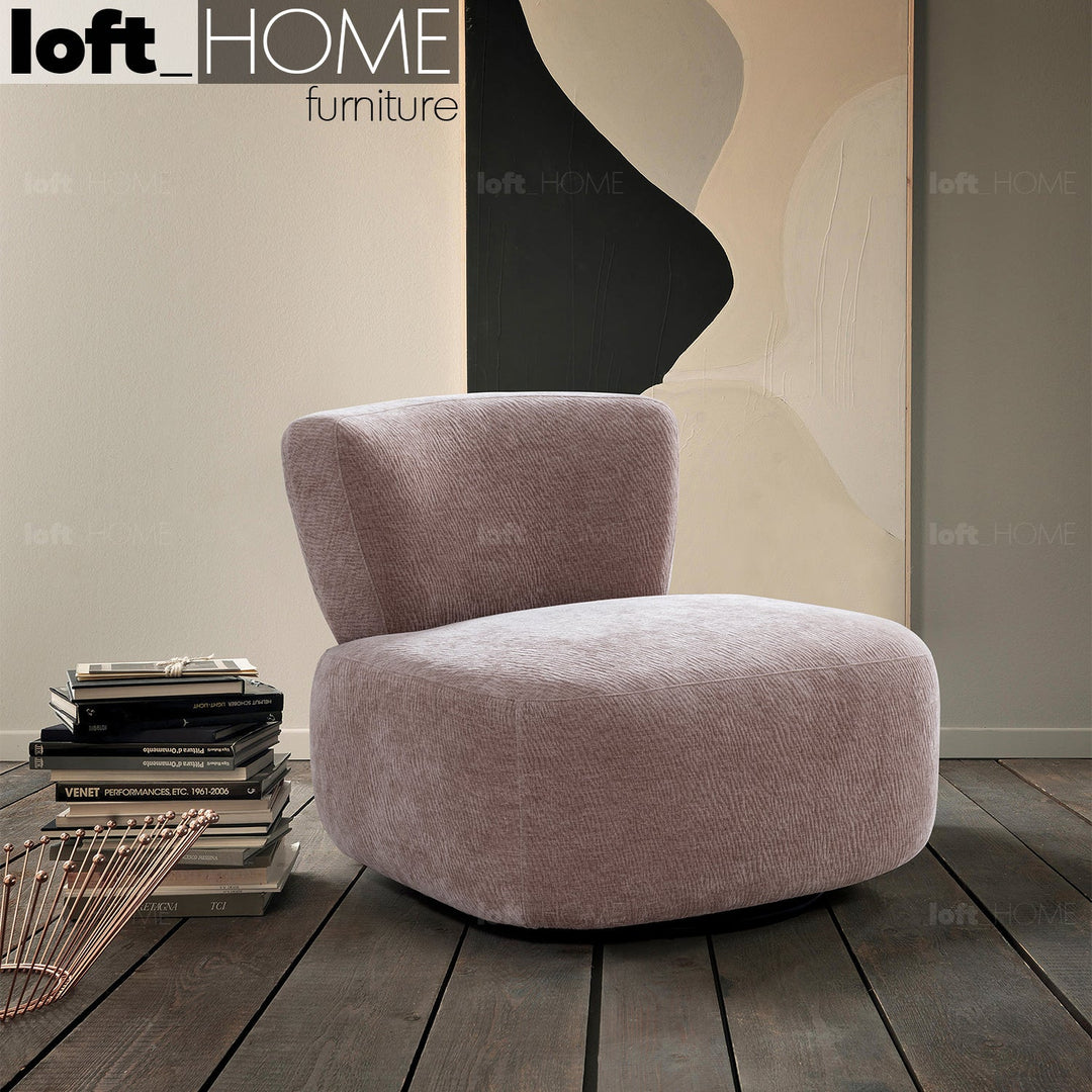 Minimalist fabric 1 seater sofa gnett primary product view.