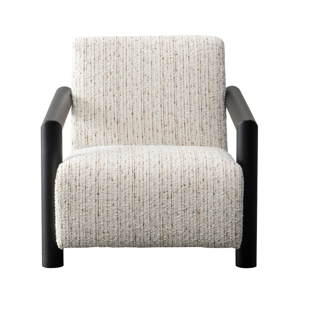 Minimalist fabric 1 seater sofa granitovã� in close up details.