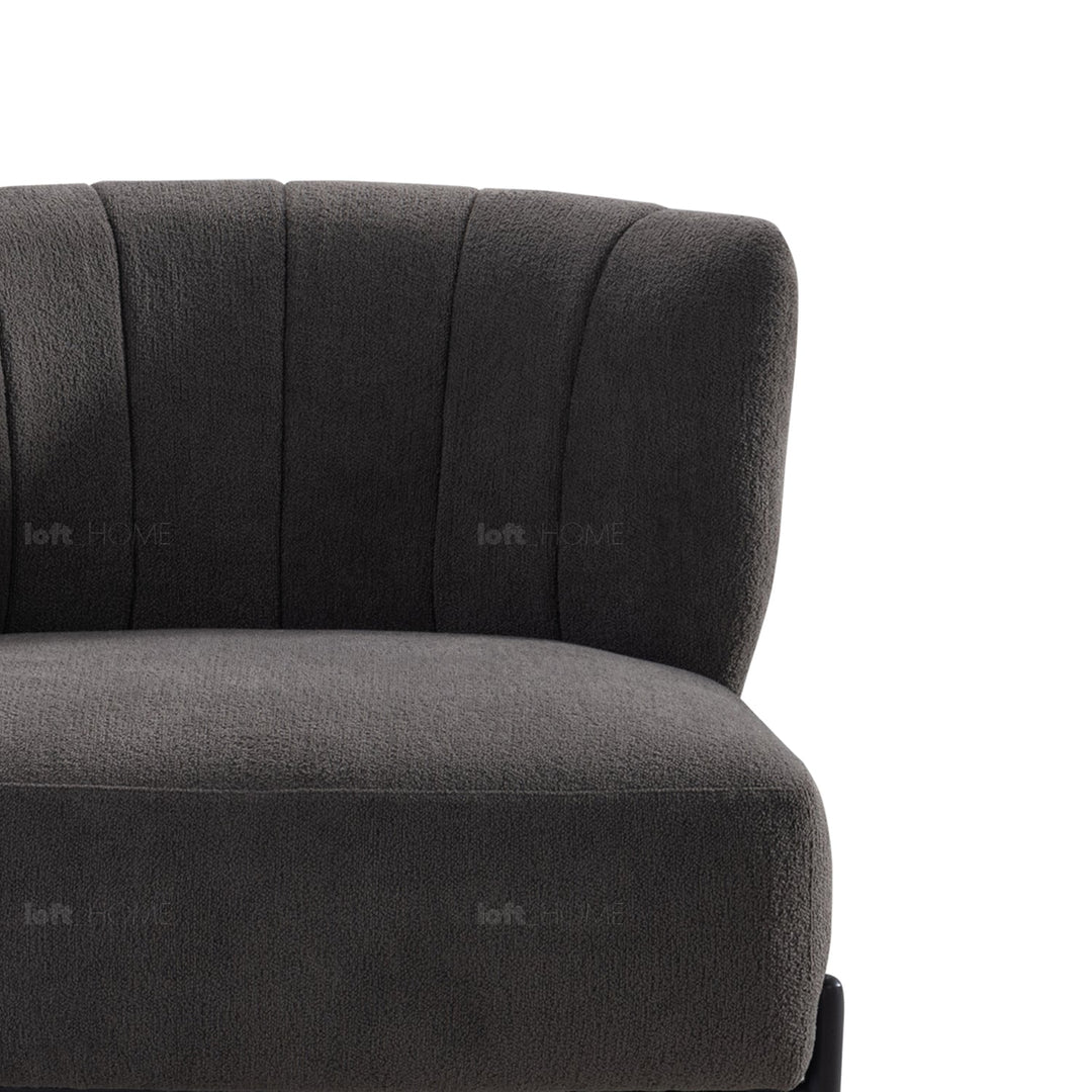 Minimalist fabric 1 seater sofa hedge in details.