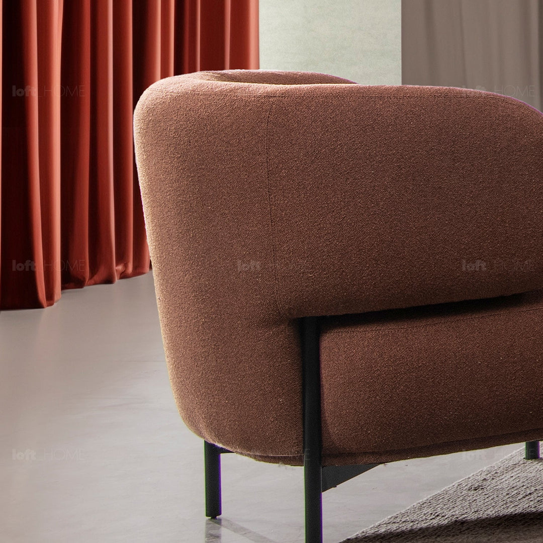 Minimalist fabric 1 seater sofa hinger environmental situation.