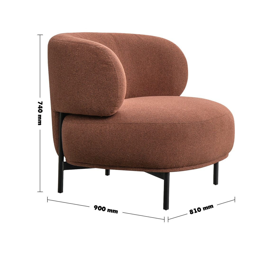 Minimalist fabric 1 seater sofa hinger size charts.