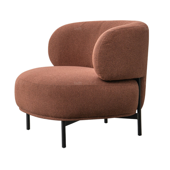 Minimalist fabric 1 seater sofa hinger material variants.