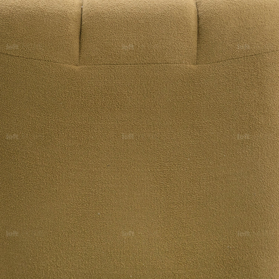 Minimalist fabric 1 seater sofa limestone in still life.