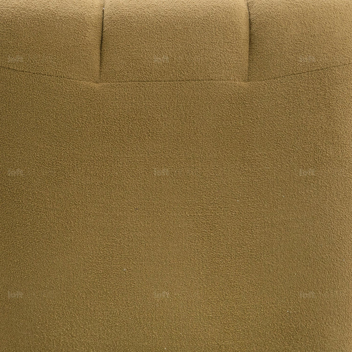Minimalist fabric 1 seater sofa limestone in still life.