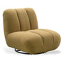 Cream Sherpa Fabric Revolving 1 Seater Sofa LIMESTONE