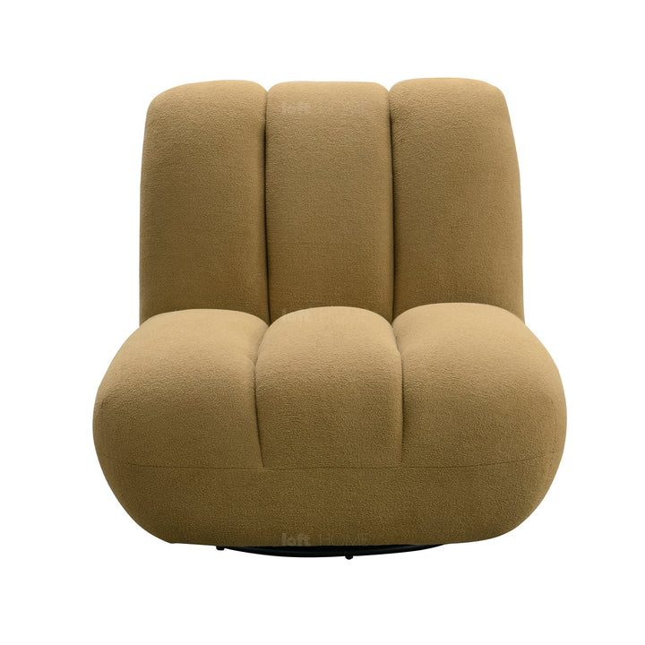 Minimalist fabric 1 seater sofa limestone color swatches.