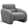 Modern Mixed Weave Fabric 1 Seater Sofa MONOLITHE