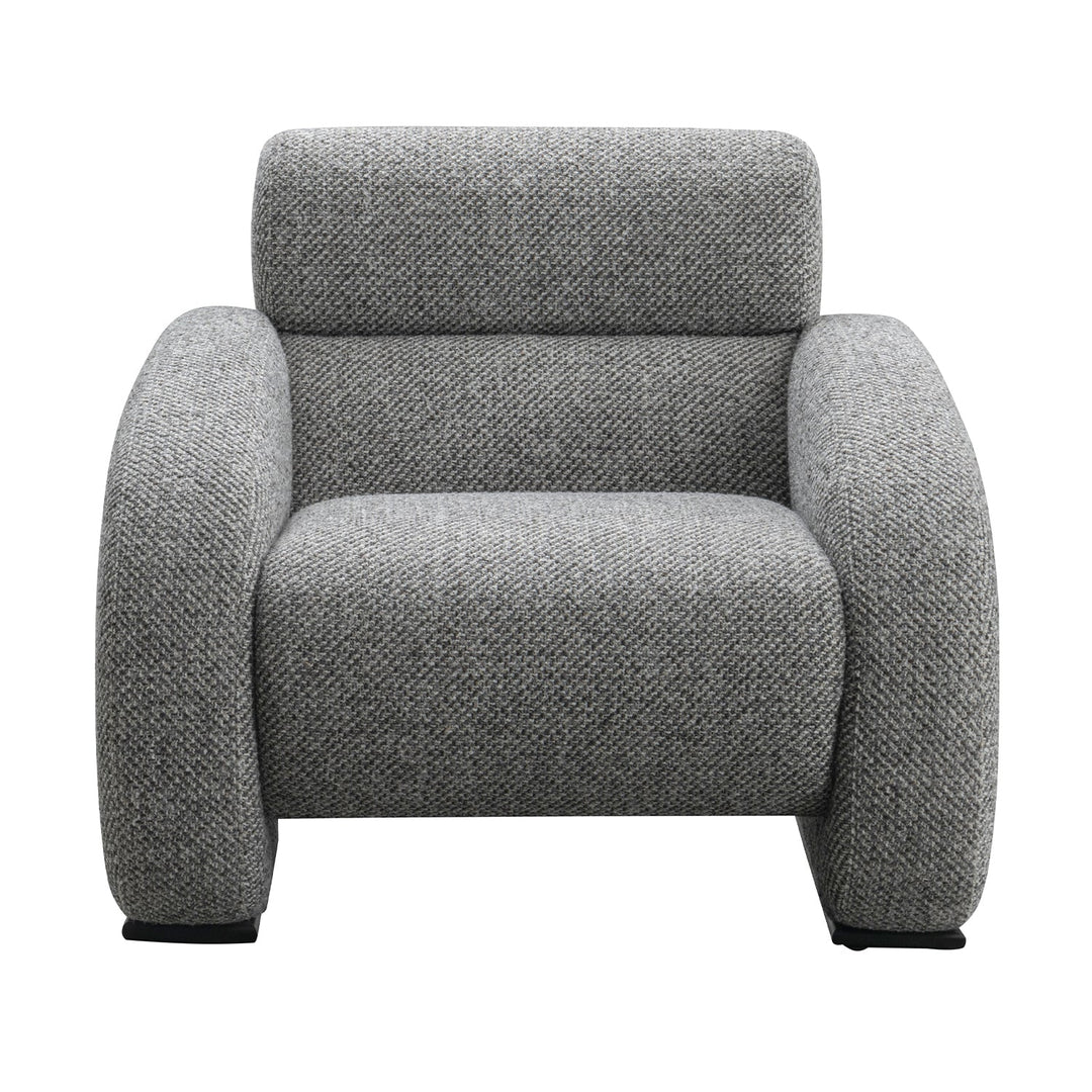 Minimalist fabric 1 seater sofa monolithe color swatches.