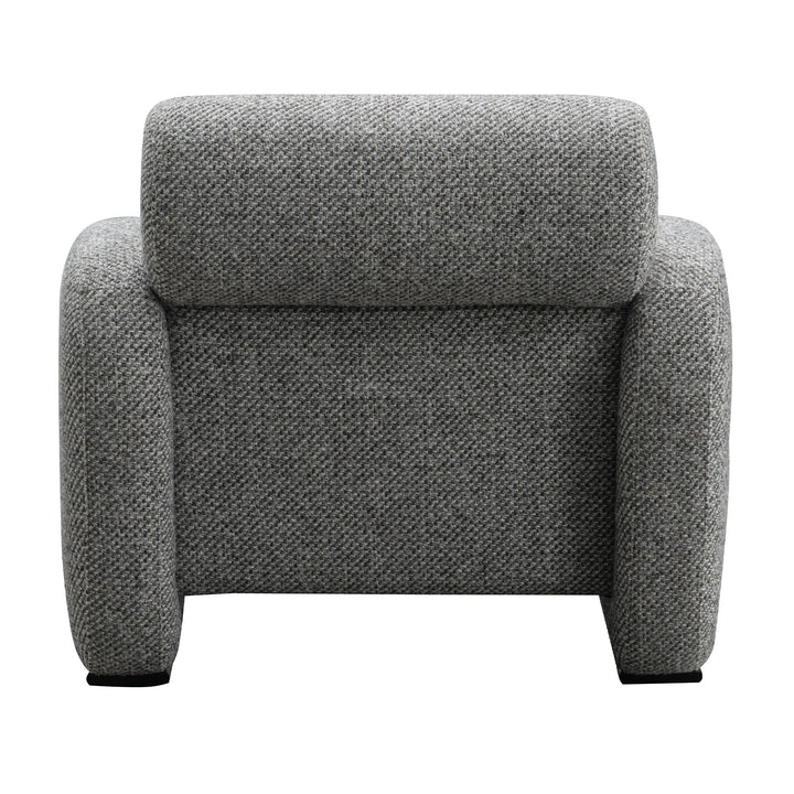 Minimalist fabric 1 seater sofa monolithe material variants.