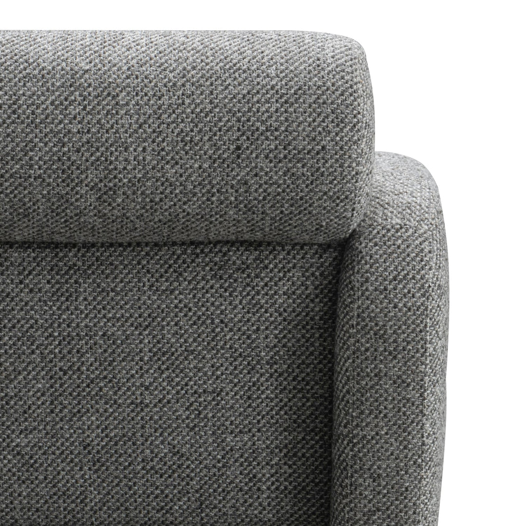 Minimalist fabric 1 seater sofa monolithe in details.