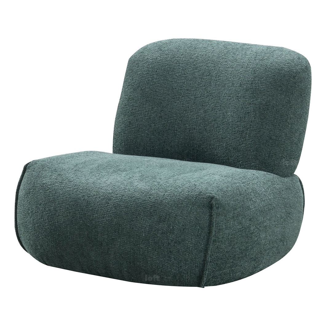 Minimalist fabric 1 seater sofa moss material variants.