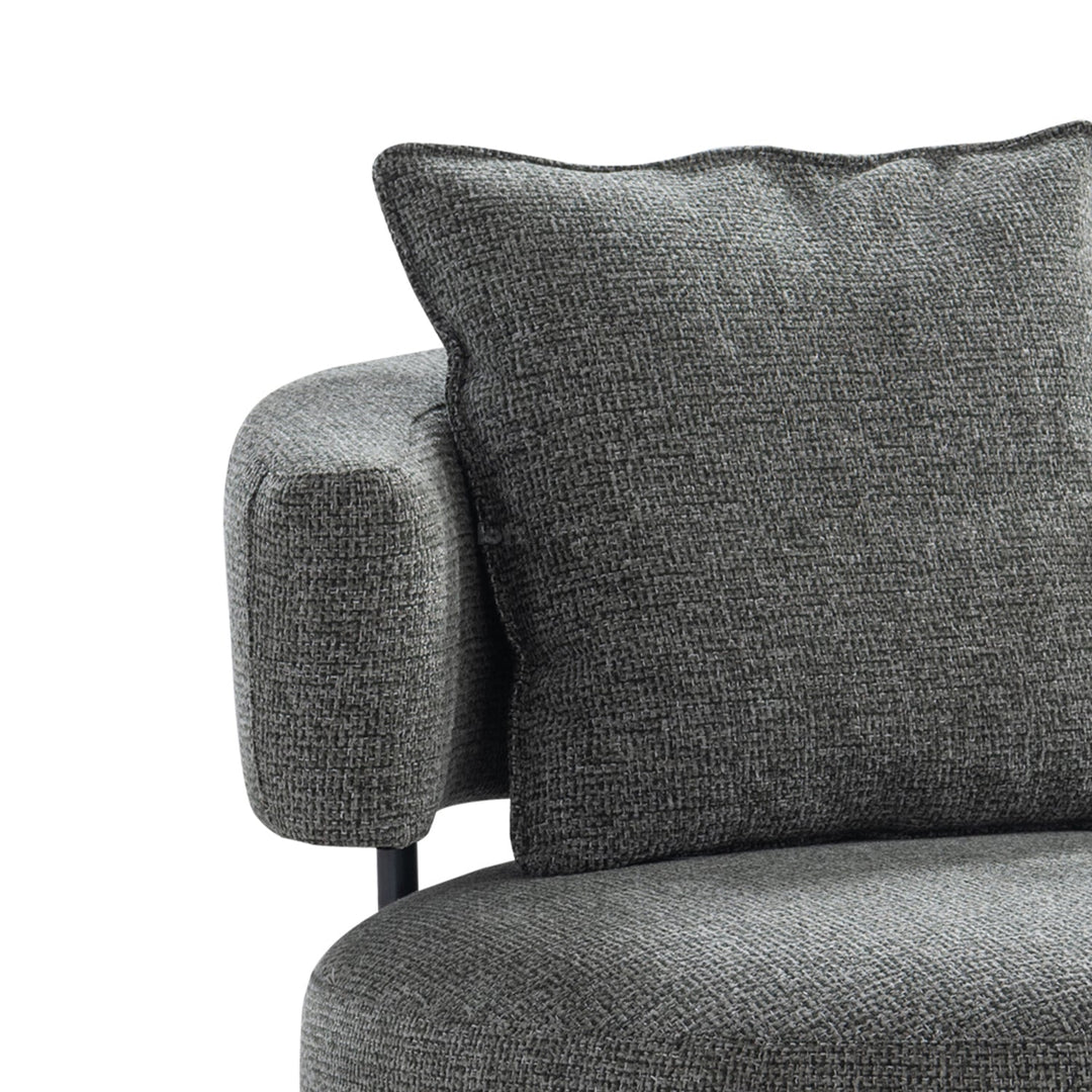 Minimalist fabric 1 seater sofa nave material variants.