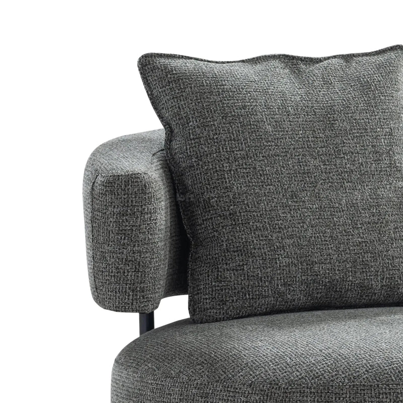 Modern mixed weave fabric 1 seater sofa nave material variants.