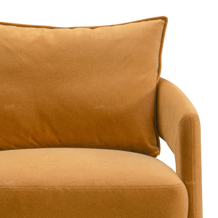 Minimalist fabric 1 seater sofa pheral environmental situation.